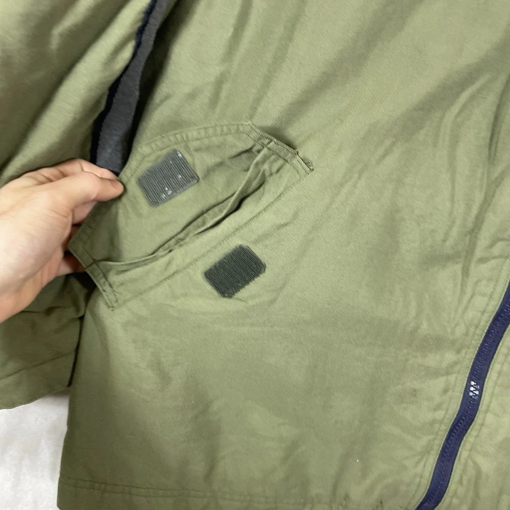 Vtg 90s GAP Sideline Warmup Parka Mens XL Fishtail Military Jacket Hooded Lined